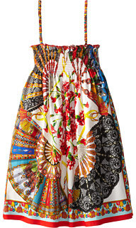 Dolce & Gabbana Rose Print Cover-Up Dress (White Multi) Women's Dress