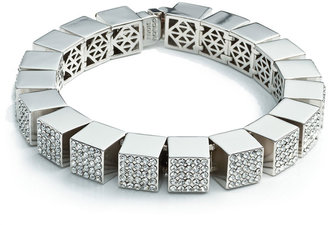 Eddie Borgo Pave Cube Bracelet, Silver