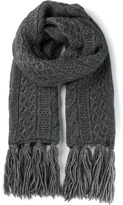 Christian Pellizzari cable knit fringed scarf