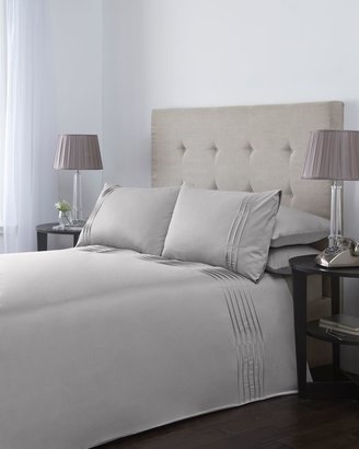 Hotel Collection Luxury Ripple pleats single duvet cover set in taupe