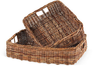 One Kings Lane Asst. of 2 Country Storage Baskets, Brown
