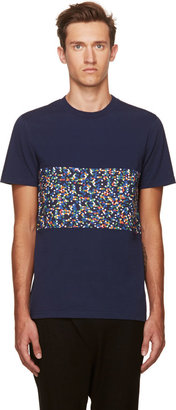 Kris Van Assche Krisvanassche Navy Confetti T-Shirt