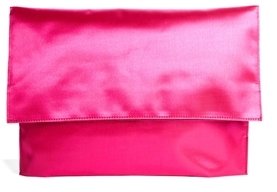 ASOS Satin Foldover Clutch Bag - Pink