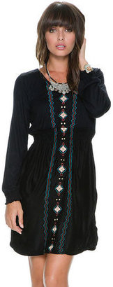 Angie Becca Embroidered Tunic Dress