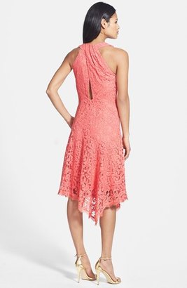 Adrianna Papell Lace Fit & Flare Midi Dress