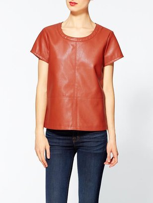 Vince Tinley Road Colored Vegan Leather Tee