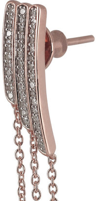 Monica Vinader Rose gold-plated diamond earrings