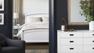 Crate & Barrel Arch White Full Bed