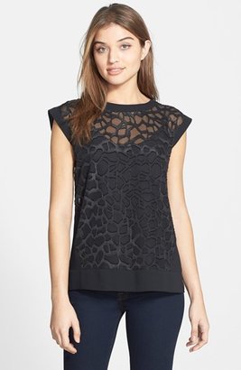 Vince Camuto Giraffe Burnout Shell with Camisole
