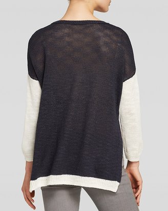 Aqua Pullover - Drop Shoulder Color Block