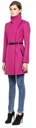 Mackage Valencia-F4 Magenta Classic Belted Winter Wool Coat