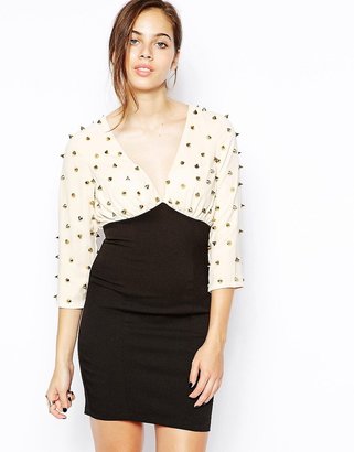 Forever Unique Baxter Studded Body-Conscious Dress