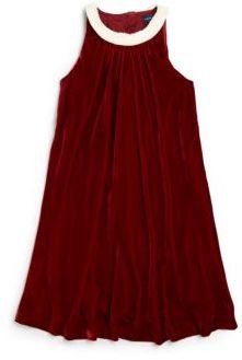Ralph Lauren Girl's Beaded Velvet Dress