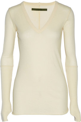 Enza Costa Cotton and cashmere-blend sweater