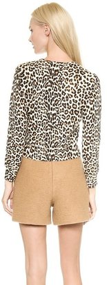 Carven Printed Leopard Sweater