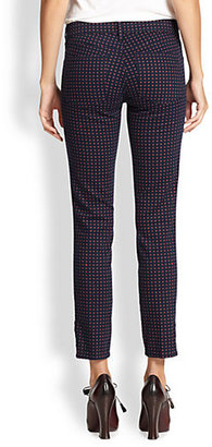 Tory Burch Emmy Skinny Ankle-Detail Jeans