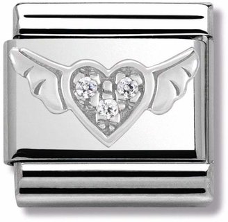 Nomination Silver & CZ Winged Heart Classic Charm 330304/12