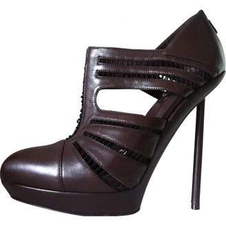 Saint Laurent Brown Leather Heels