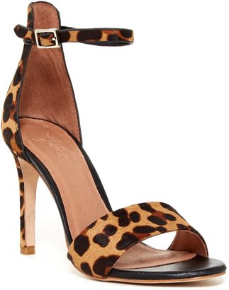 Joie Jaclyn Leopard Genuine Calf Hair High Heel Sandal