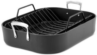 All-Clad Hard Anodized Nonstick 16" x 13" Roaster with Roasting Rack