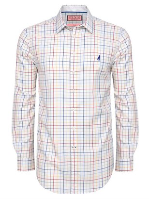 Thomas Pink Men's Camden check button cuff shirt