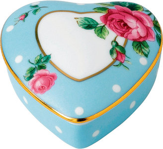 Wedgwood Polka Blue Heart Trinket Box