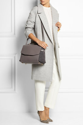 Nina Ricci Lutece medium leather and suede shoulder bag