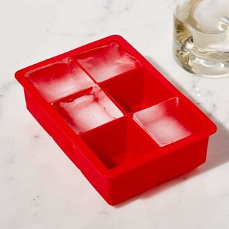 Crate & Barrel Jumbo Red Silicone Ice Cube Tray