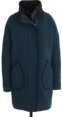 J.Crew Double-cloth tipped patch-pocket cocoon coat