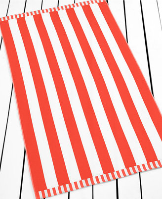 Martha Stewart Collection Basic Stripe Orange Beach Towel