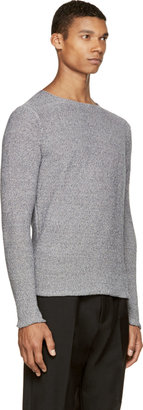 Paul Smith Grey & Navy Mixed-Knit Sweater