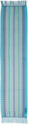 Missoni Zigzag Knit Scarf, Blue/Green/Purple