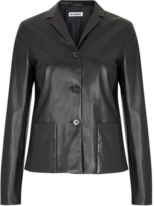 Jil Sander Sting black leather jacket