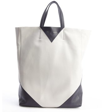 Celine cloud and navy and colorblock leather tote bag