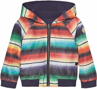 Paul Smith Junior Multi Stripe Reversible into Navy Jersey Hooded Jacket