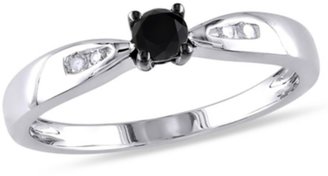 Diamore™ 1/5 ct Black and White Diamond Fashion Ring in Silver