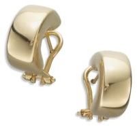 Roberto Coin 18K Yellow Gold Huggie Hoop Earrings/0.7"