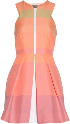 Camilla And Marc Striped neon cotton-blend dress
