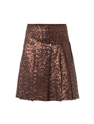 No.21 Sequined multi-slit skirt