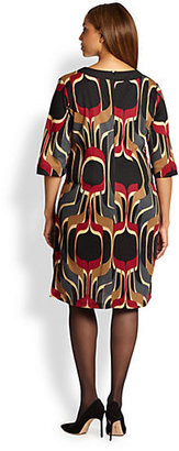 Melissa Masse Melissa Masse, Sizes 14-24 Abstract-Print Dress