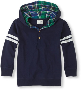 Children's Place Plaid-trim pullover hoodie