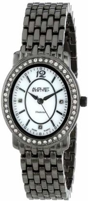 August Steiner Women's AS8043BK Dazzling Diamond Oval Bracelet Watch