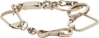 Maison Margiela Silver Linked Hardware Bracelet