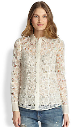 RED Valentino Star-Embroidered Blouse