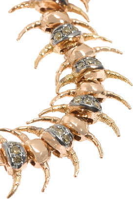 Hampton Sun Daniela Villegas Centipede Queen 18-karat rose gold diamond necklace