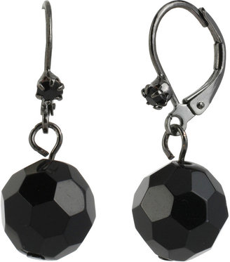 JCPenney MIXIT Mixit™ Faceted Black Bead Drop Earrings