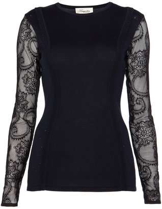 Temperley London Stretch Lace Knit Top