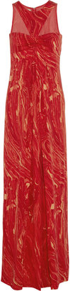 Michael Kors Collection Printed silk-crepe gown
