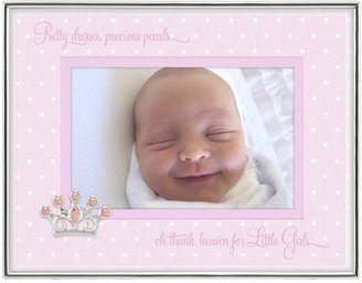 Malden Baby Sentiments Girl Metal Shadowbox Silver Picture Frame, Pink Mat, 4" x 6" - Pink