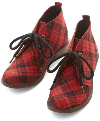 Chinese Laundry Tour Date Bootie in Red Plaid